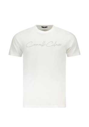 Cavalli Class logo-print crew-neck T-shirt - White