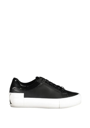 Calvin Klein panelled faux-leather sneakers - Black