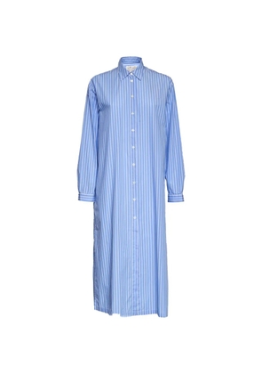 MC2 Saint Barth Meave Pullup stripe-pattern shirt dress - Blue