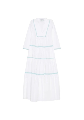 Vivetta V-neck crochet-trim maxi dress - White