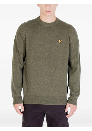 Lyle & Scott logo-patch sweater - Green