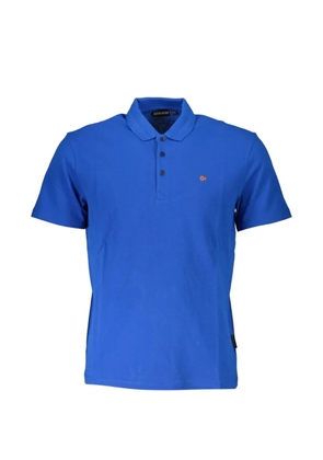 Napapijri logo-patch polo shirt - Blue