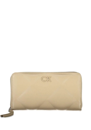 Calvin Klein quilted zip-around wallet - Neutrals