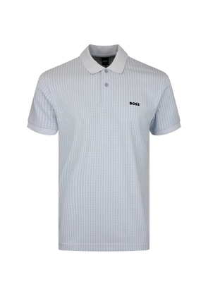 BOSS logo-detail polo shirt - Blue