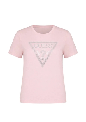 GUESS USA logo-embellished T-shirt - Pink