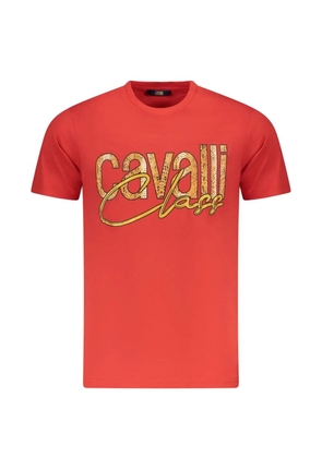 Cavalli Class logo-print t-shirt - Red