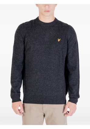 Lyle & Scott logo-patch crew-neck sweater - Grey