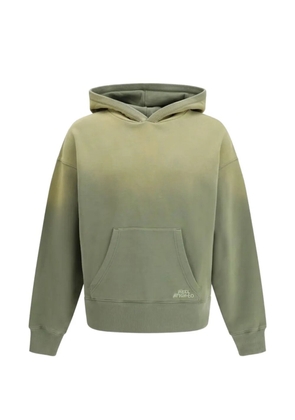 Axel Arigato ombré-effect logo-print hoodie - Green