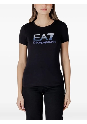 Ea7 Emporio Armani logo-detail T-shirt - Black
