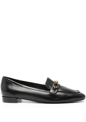 Stuart Weitzman logo-plaque leather loafers - Black