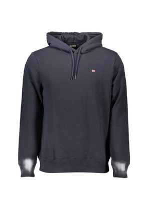 Napapijri logo-patch drawstring hoodie - Blue