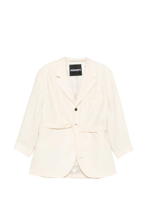 Frenken belted notched-lapel blazer - Neutrals