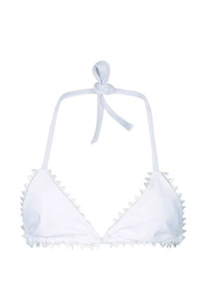 Jacquemus Picot triangle bikini top - White