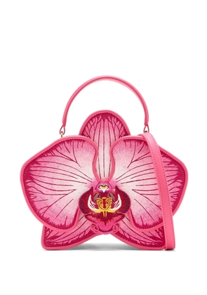 JW Pei Flora orchid-embroidered tote bag - Pink
