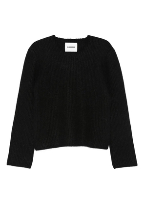 Jil Sander ribbed wool-mohair blend sweater - Black