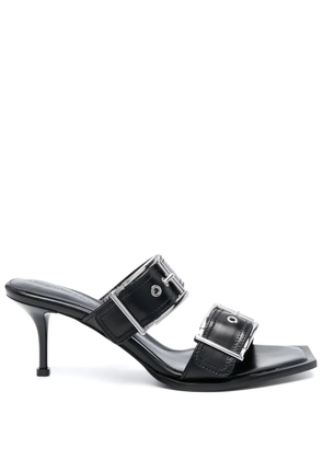 Alexander McQueen 75mm leather buckled sandals - Black