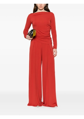Max Mara ruched long-sleeves top - Red