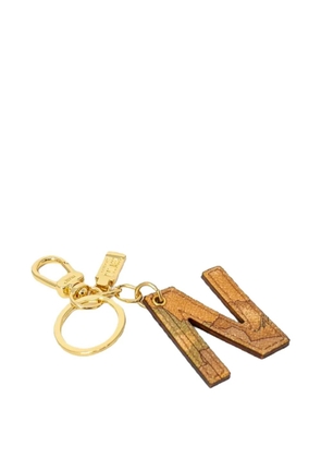 ALVIERO MARTINI 1° CLASSE map-print letter keychain - Neutrals