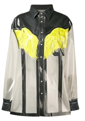 Maison Margiela sheer western shirt - Grey