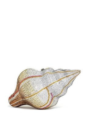 JW Pei crystal-embellished shell clutch-bag - Silver