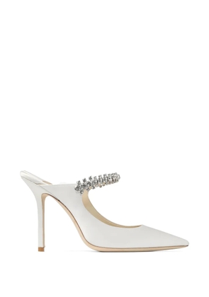 Jimmy Choo Bing crystal-embellished heeled pumps - White