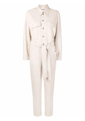 Nanushka long-sleeved belted boilersuit - Neutrals