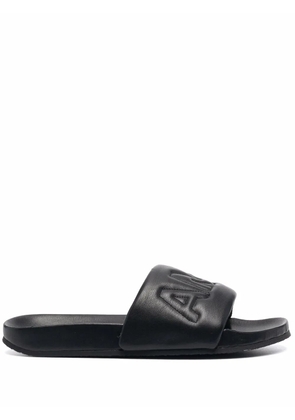 AMBUSH logo-quilted slides - Black