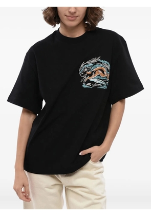 Jil Sander embroidered-graphic T-shirt - Black