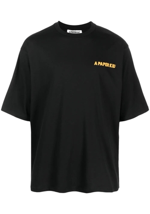 A Paper Kid logo-print cotton T-shirt - Black