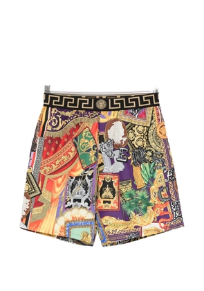 Versace baroque-print swim shorts - Yellow