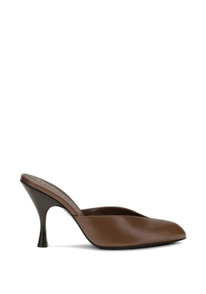 HERBERT LEVINE pointed-toe leather mules - Brown