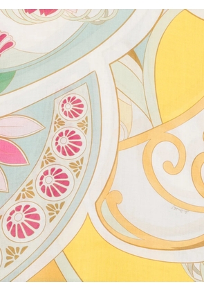 La DoubleJ floral-print graphic-pattern scarf - Green