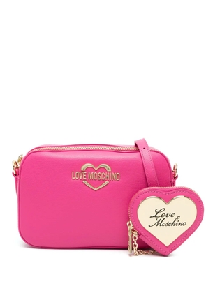 Love Moschino logo-plaque crossbody bag - Pink