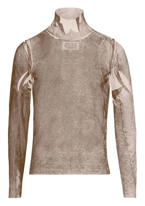 Maison Margiela Semigraphic silk top - Grey