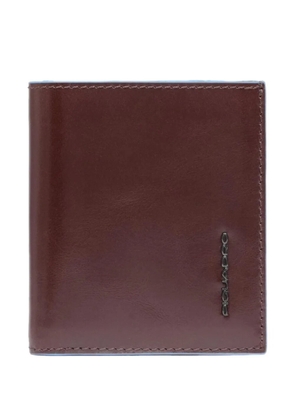 PIQUADRO logo-plaque leather cardholder - Brown