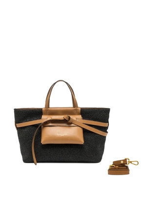 GIANNI CHIARINI Belty woven tote bag - Black