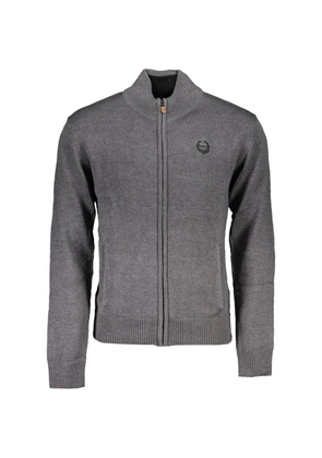 Gian Marco Venturi Vintage elbow-patch zip-up sweater - Grey