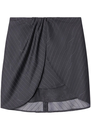 Off-White pinstripe draped miniskirt - Grey