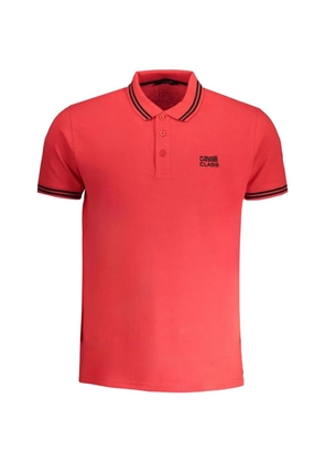 Cavalli Class logo-embroidered cotton polo shirt