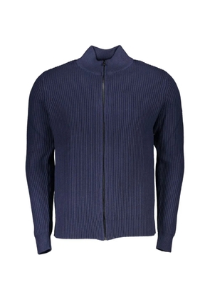 North Sails ribbed-knit zip-up cardigan - Blue