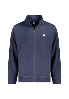 North Sails logo-detail zip-up cardigan - Blue