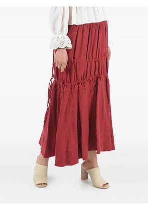 Brock Collection drawstrings maxi skirt - Red