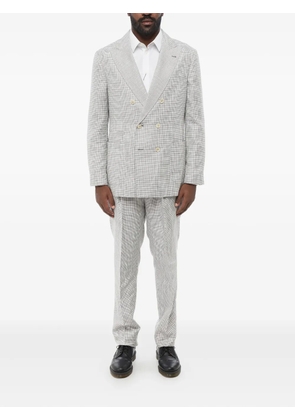 Brunello Cucinelli houndstooth double-breasted suit - Grey