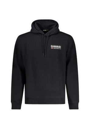 Napapijri logo-print cotton hoodie - Black