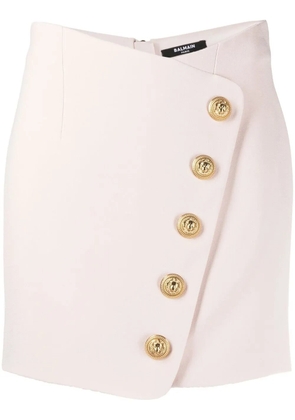 Balmain asymmetric mini wrap skirt - Pink
