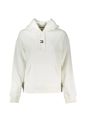 Tommy Jeans logo-patch drawstring hoodie - White
