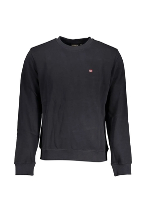 Napapijri logo-patch crew-neck sweater - Blue