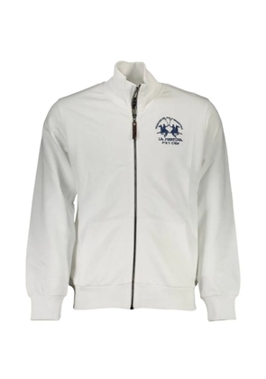 La Martina logo-embroidered zip-up sweater - White
