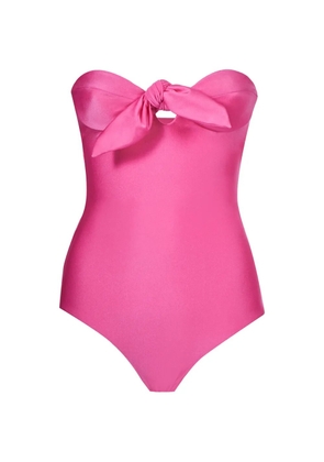 Taller Marmo Alligator knot-detail swimsuit - Pink