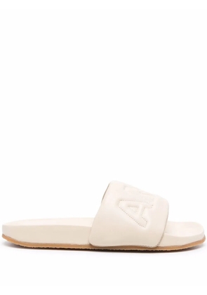 AMBUSH logo-quilted slides - Neutrals